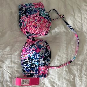 Lilly Pulitzer High Tide Navy Bikini Top